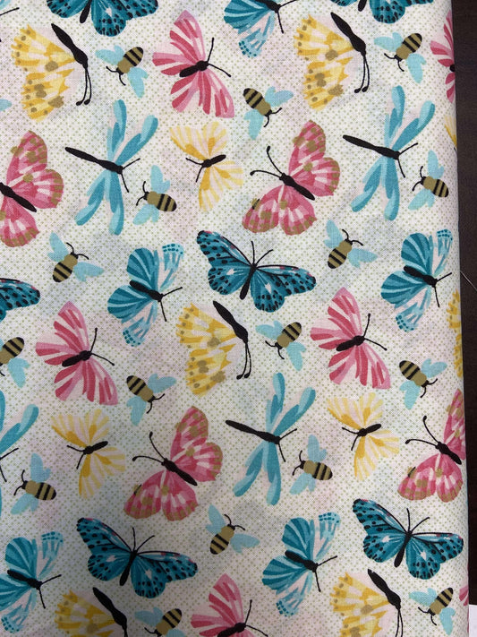 Tissu 100% coton. Papillon