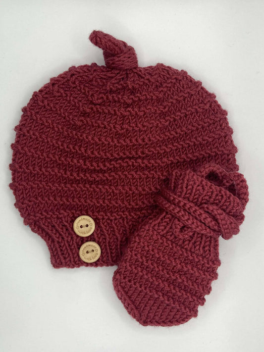 Bonnet et mitaine pour bébé